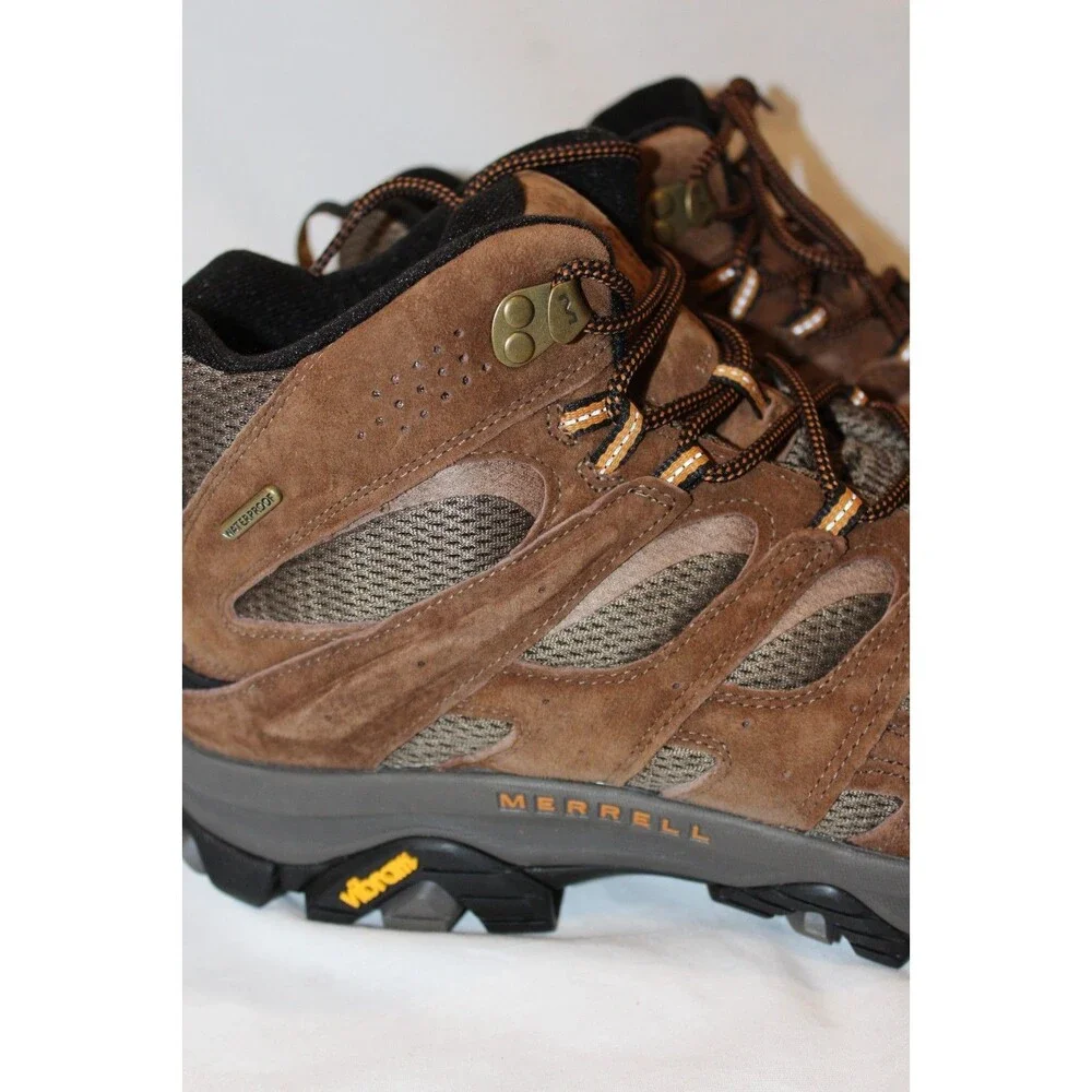 Merrell Men's Moab 3 Mid Waterproof Hiking Boots‎ NWOB EARTH BROWN SZ 14